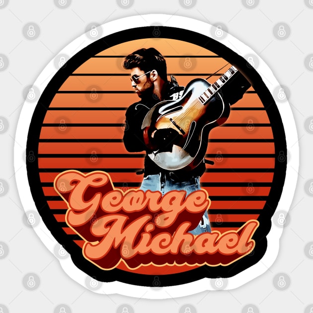 George Michael Sticker by Aloenalone